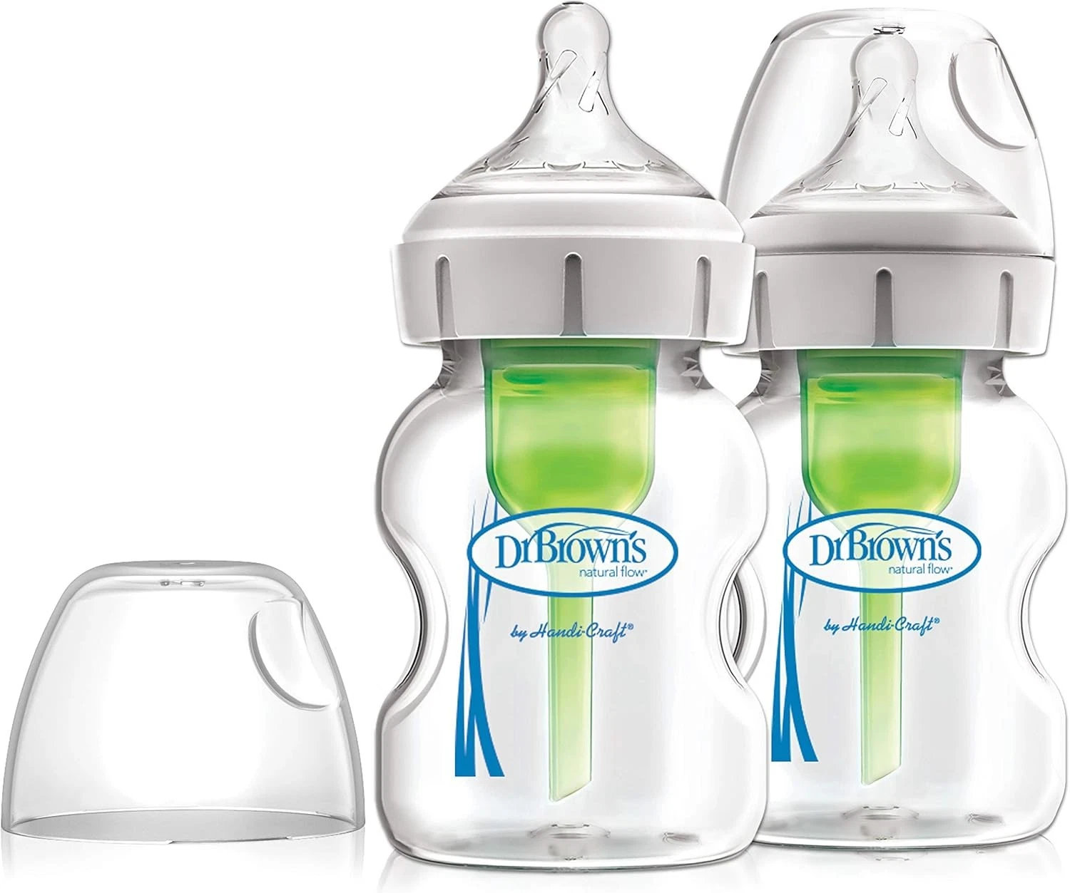 Dr. Brown's Natural Flow Anti-Colic Options + Wide-Neck Baby Bottle 150ml 2 Pack