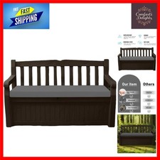 Comfortable Gray Outdoor Cushion for Iceni and Eden Storage Benches - 128x50cm