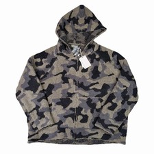 Barefoot Dreams Cozy Chic Women's Camo Hoodie Olive New NWT Size 1X