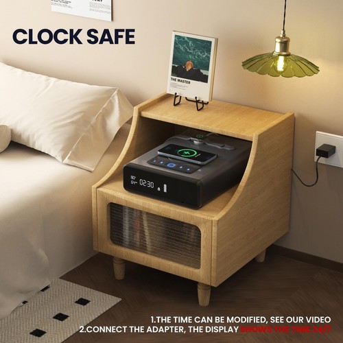 Biometric Gun Safe for Handgun, Smart Clock Safe with 2-in-1 Watch & Phone Wi... - Picture 6 of 9