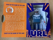 FUTURAMA URL POLICE OFFICER 2001  Tin Toy New Sealed Wind-Up Figure Rocket USA