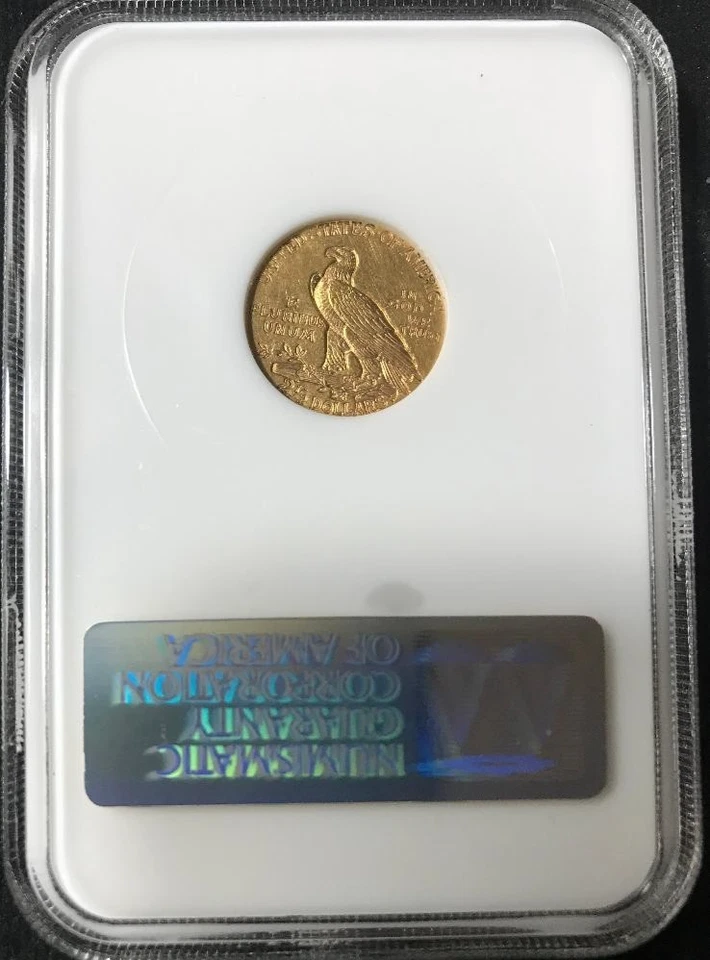 1915 2.50 gold indian quarter eagle NGC AU 50 - Image 4 of 4