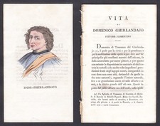 1820 Domenico Ghirlandaio Pittore Italiano Ritratto Incisione