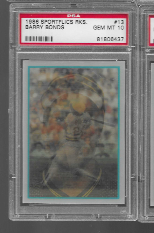 1986 Sportflics Rookies Barry Bonds #13 Pittsburgh Pirates PSA 10 GM MINT 6437