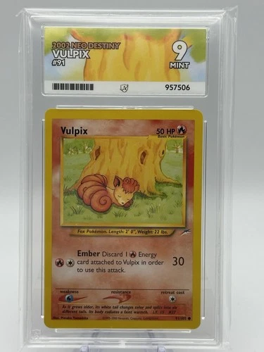 Pokemon  Vulpix 91/105 ACE 9 - 2002 Neo Destiny Mint 9