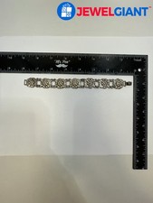 STERLING SILVER VINTAGE 7.50 INCH BRACELET 18MM WIDTH 28.3G #GD269