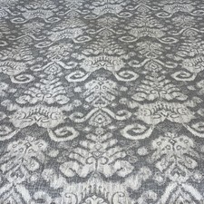 RH Italian Textural Jaquard FULL QUEEN Duvet Cover Gray Restoration Hardware