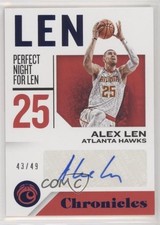 2018-19 Panini Chronicles Signatures Blue 43/49 Alex Len #CS-AL Auto eq1