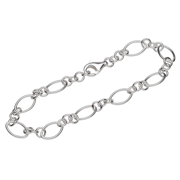 Armband 925 Sterling Silber 21Cm Figaro Ankerkette Rund Herren Armkette Exquisit-image