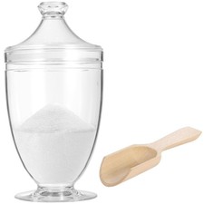 Acrylic Bath Salt Jar with Wooden Scoop 33oz Bath Salt Container with Airtigh...