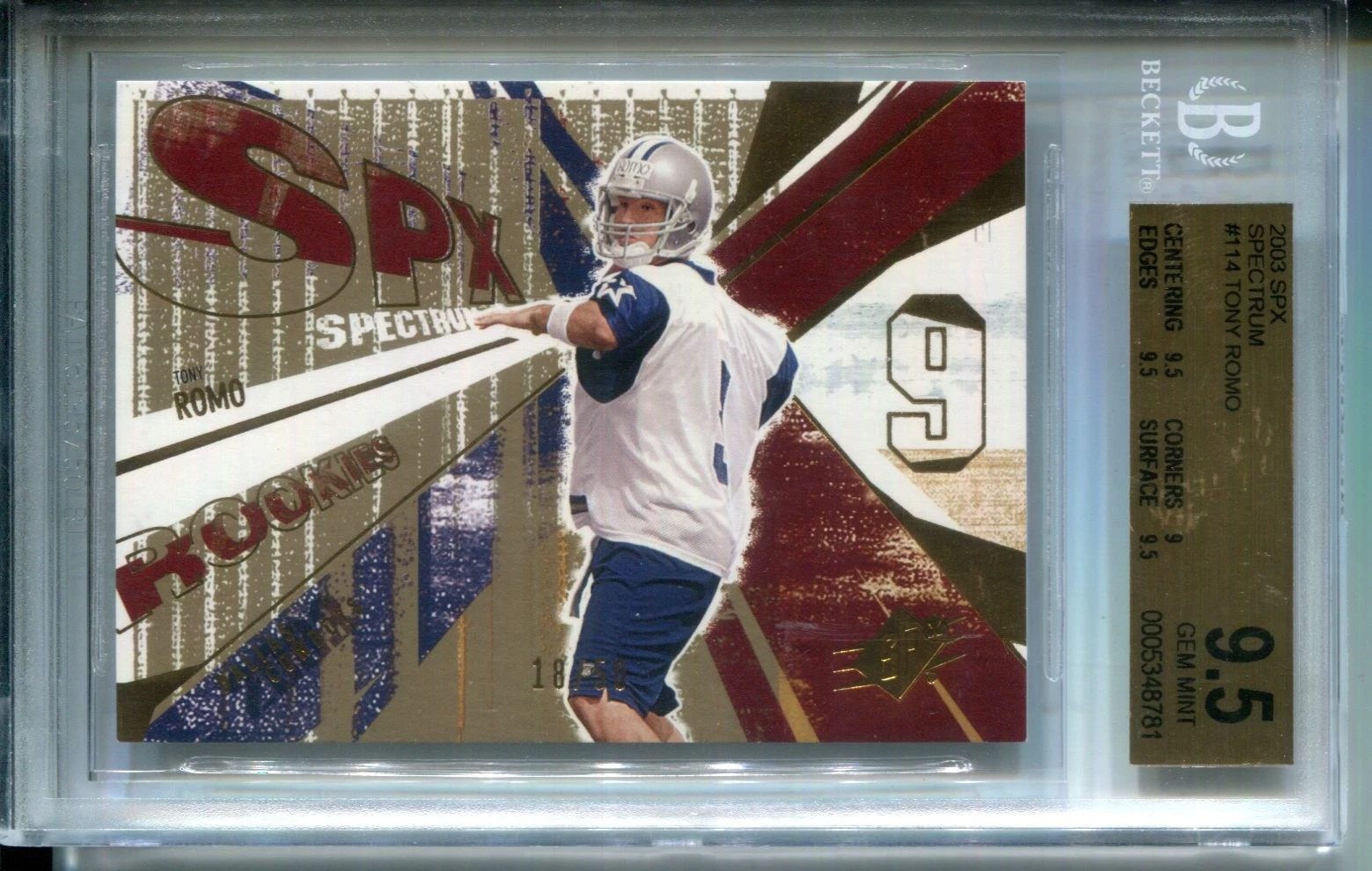 Tony Romo Spx #114 Spectrum