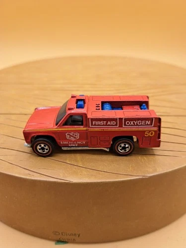 Hot Wheels Redline - 1974 Emergency Unit Fire Truck #50 Red Mattel - Hong Kong
