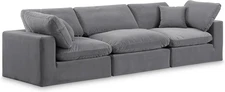 189Grey-S119 Comfy Collection Modern | Contemporary Upholstered Modular Sofa wit