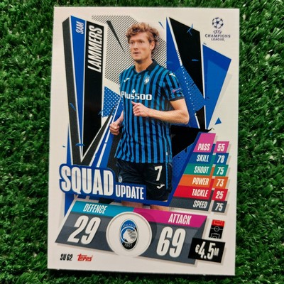 TOPPS CHAMPIONS LEAGUE 2020/21 ATALANTA SU62 LAMMERS CARD 2021  