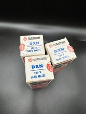 3 General Electric Quartzline Lamp DXN 120V 1000W New old stock