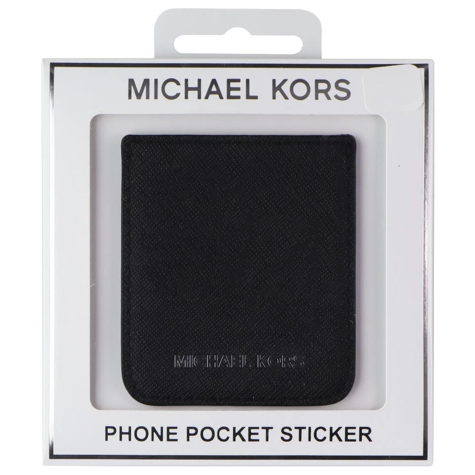 Pegatina adhesiva de bolsillo para teléfono Michael Kors para cualquier dispositivo - negra 32S8SZ3N1L-001 Foto 3 de 4