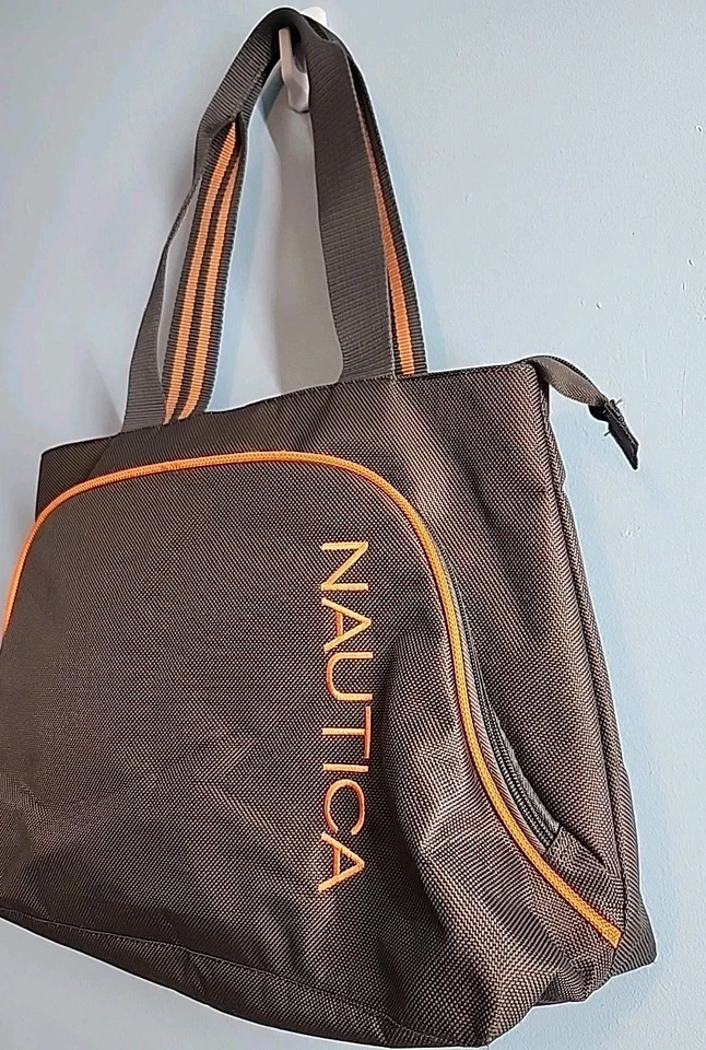 Nautica путешествий или лодки сумка с короткими ручками серый/коричневый и оранжевый - Изображение 2 из 4