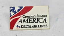 Vintage Delta Airlines Pin Congratulations America Employee Service Aviation Pin