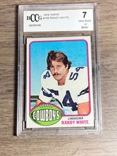 Randy White 1976 Topps BCCG 7 Very Good Graded Card Cowboys HOF Rookie #158. rookie card picture