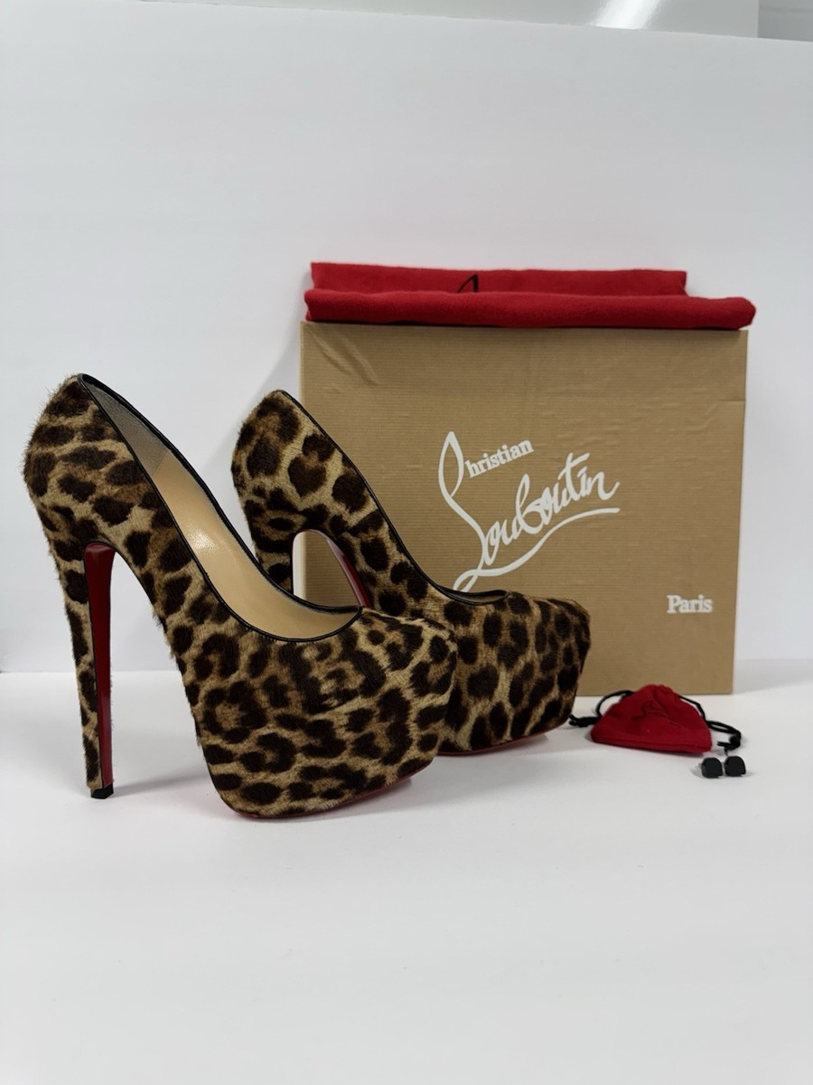 Christian Louboutin ヒョウ柄 ハイヒール Christian Louboutin Women's DAFFODILE 160 PONY LEOPARD 50S/NAPPA