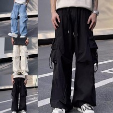 Men's Streetwear Cargo Pants with Parachute Style Design Fashion Forward