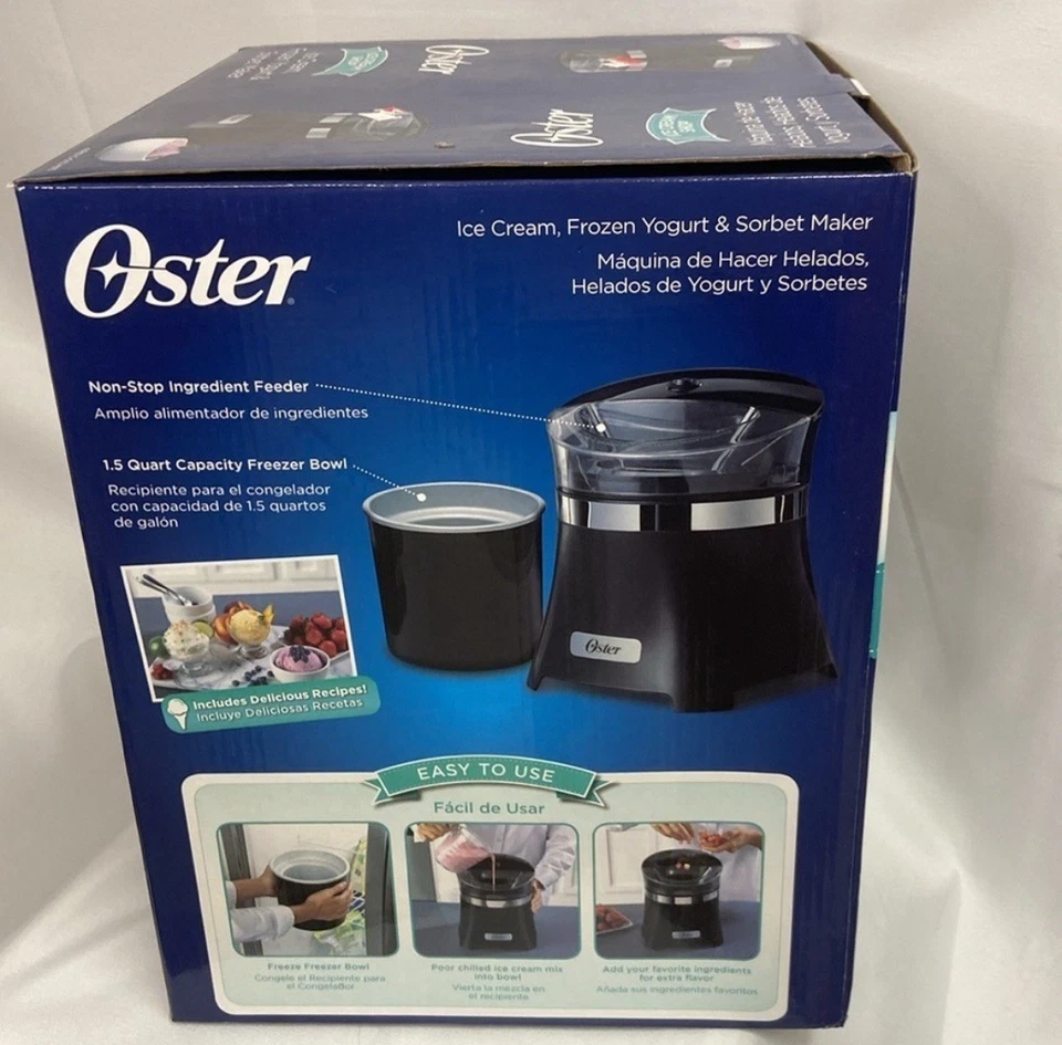 Heladería Oster, yogur congelado y sorbete 1,5 cuartos nueva en caja Foto 2 de 2