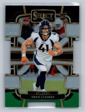 2023 Panini Select Drew Sanders Black and Green Prizms Die Cuts Rookie #30