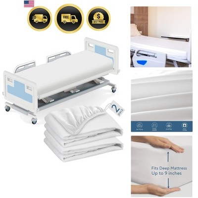 2 Pack Hospital Bed Sheets 36'' x 80'' x 9'', Hospital Bed Fitted Sheets for Hom...