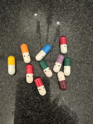 10 Stk Message Capsules Love Letter Color Pills with Paper Notes DIY Wish