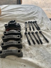 Set Oem Chevrolet Sbc 350 2 Engine Block Bolt Main Caps  2363 W Bolts