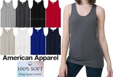 Womens American Apparel Jersey 100 Soft Cotton Womens Ladies Tank Top XS-2XL