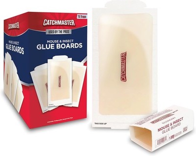 Catchmaster Small Mouse and Insect Glue Boards, 75-Pack Traps white 