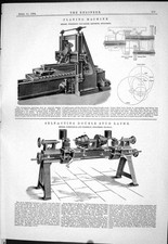 Old Planing Machine Wilkinson Lister 1884 Double Stud Lathe Schischka Victorian