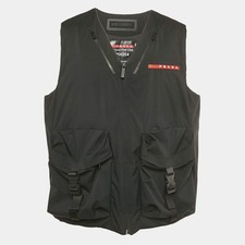 Prada Sport Black Light Technical Fabric Vest L