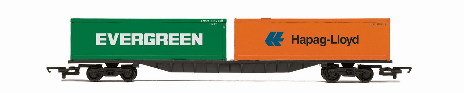 Hornby R60360 OO Gauge RailRoad BR FFA Container Wagon With Two 30 Containers