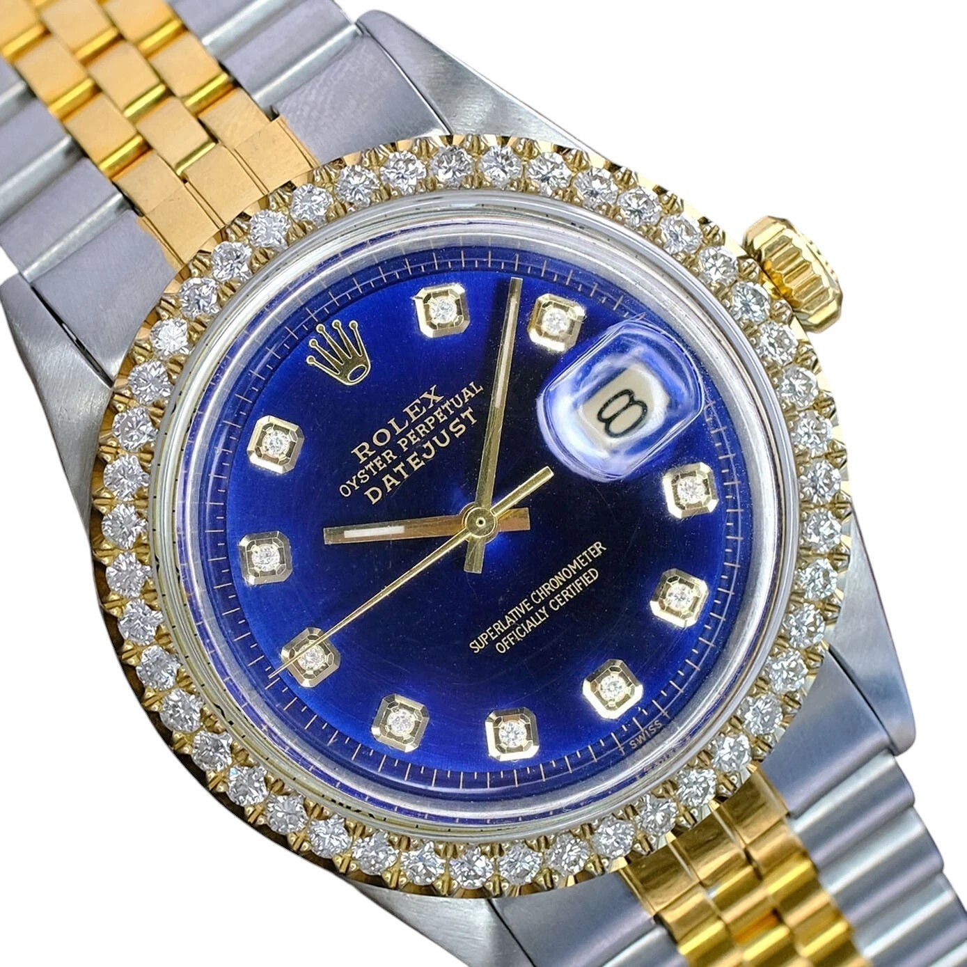 Rolex Datejust Two-Tone Diamond Bezel Jubilee