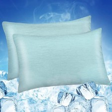 Cooling Pillow Cases King Size, 2 Pack Arc-Chill Cool Pillow Cases