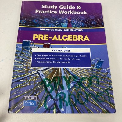 Study Guide & Practice Workbook: Pre-Algebra - Paperback By PRENTICE HALL - GOOD