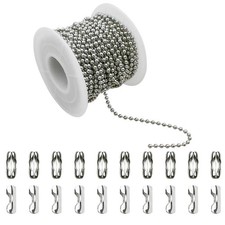 32.8 Feet Stainless Steel Ball Beaded Chain Necklace Chains for Making...