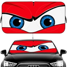 Car Windshield Sun Shade, Funny Eyes Visor for Car Standard angry eyes-red