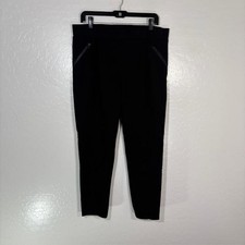 Betabrand Pants Womens XL Black Ponte Ankle Skinny Dress Pull On Zip Pockets