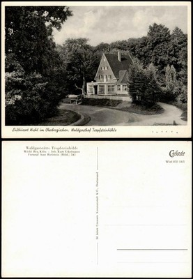 Ansichtskarte Wiehl Waldgasthof Tropfsteinhöhle Amt Bielstein 1954