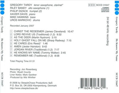 GREG TARDY - HE KNOWS MY NAME NEW CD