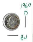Coin United States 10 Cents (Roosevelt) 1960 D KM195, ASW .0723