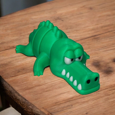 Articulated Crocodile fidget toy 3D printed