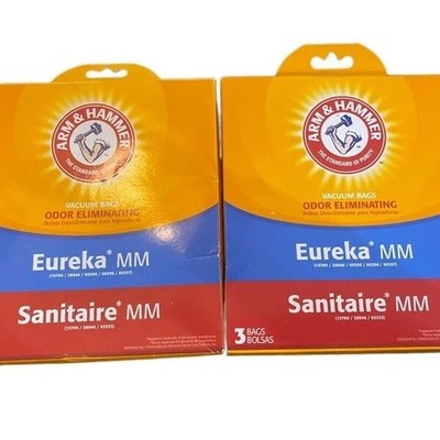 (6 BAGS) Arm & Hammer  Eureka / Sanitaire MM Vacuum Bags, Odor Eliminating