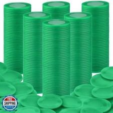 Coopay 1000 Pieces Plastic Poker Chips, Bingo Chips Bulk Learning Counters Di
