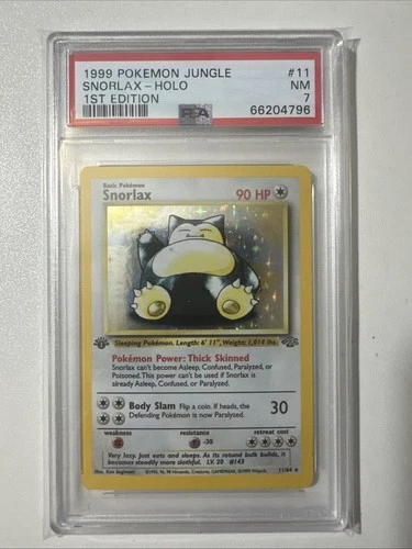 1st Edition Snorlax 11/64 Jungle Holo Psa 7