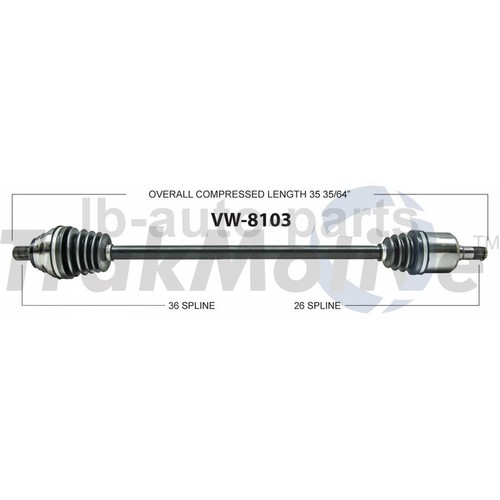 For Audi Q3 2X TrakMotive Front Left Front Right CV Axle Shaft - Picture 4 of 4