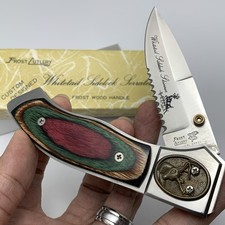 Frost Cutlery Whitetail Sidekick Skinner Pocket Knife Frost Wood Handle NIB